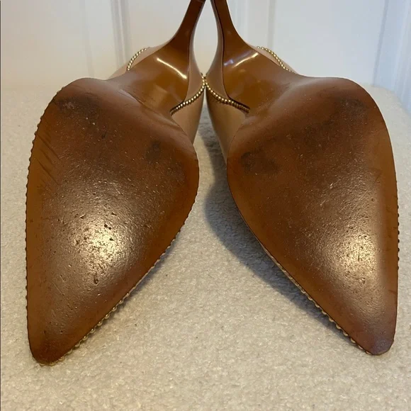 Coach Nude Beadchain Pumps Women's Size 7.5 - Picture 6 of 7